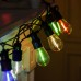 Гирлянда уличная в стиле ретро светодиодная мультиколор S14 на 10 LED ламп длиной 5 метров