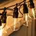 Ретро гирлянда уличная 10 LED лампочек 5 метров желтая