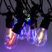 Гирлянда уличная в стиле ретро светодиодная мультиколор S14 на 10 LED ламп длиной 5 метров