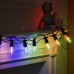 Гирлянда уличная в стиле ретро светодиодная мультиколор S14 на 10 LED ламп длиной 5 метров
