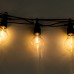 Ретро гирлянда уличная 10 LED лампочек 5 метров желтая