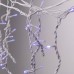 Гирлянда уличная светодиодная 200 LED 12 метра белый провод бахрома 55 нитей Синий