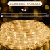 Гирлянда уличная лента светодиодная Дюралайт 240 LED 7м морозоустойчивая прозрачный провод Желтый